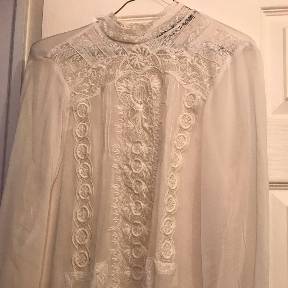 Zara Lace Detail Blouse